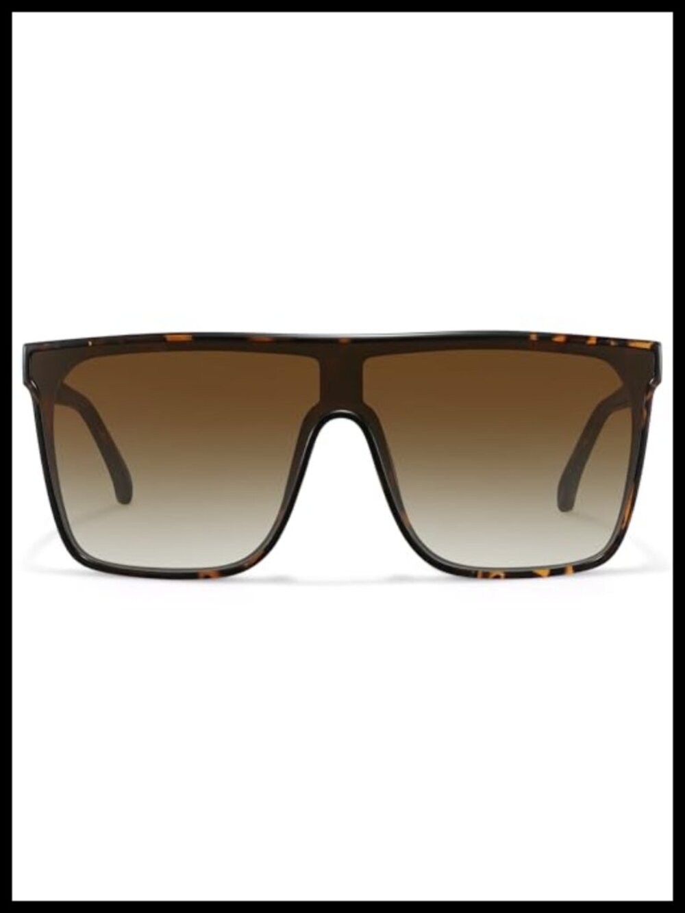 Oversized Square Sunglasses UV Protection Flat Top Shield Retro Unisex